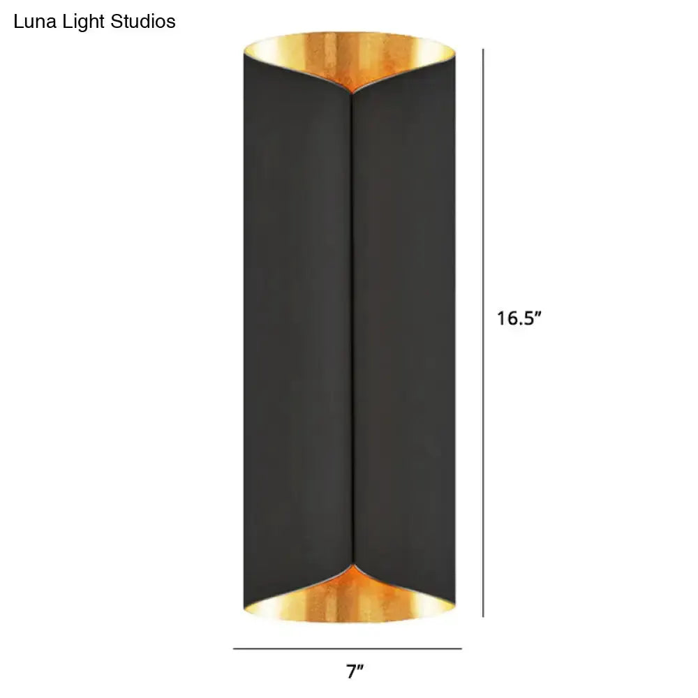 Postmodern Black and Gold Wall Lamp Sconce