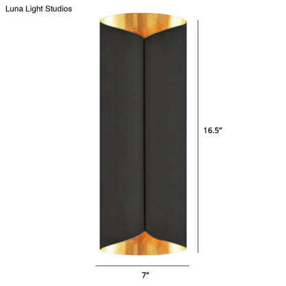 Postmodern Black and Gold Wall Lamp Sconce