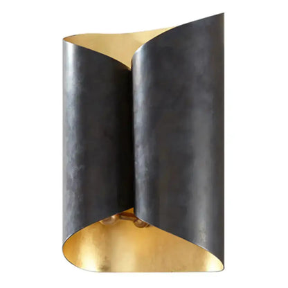 Postmodern Black and Gold Wall Lamp Sconce