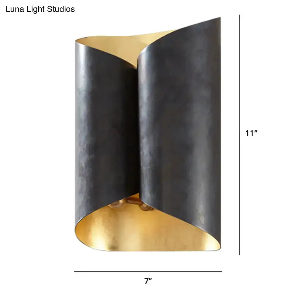 Postmodern Black and Gold Wall Lamp Sconce