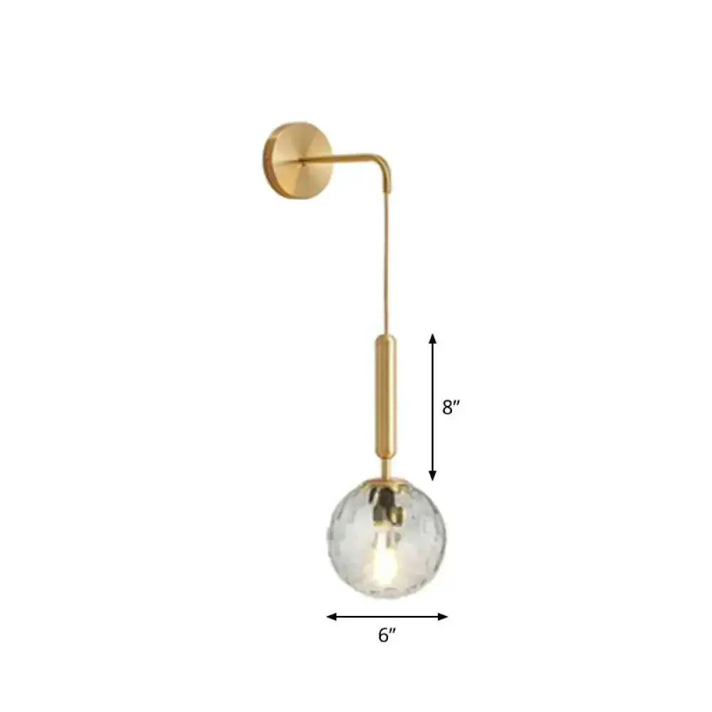 Postmodern Black Wall Lamp With Frosted Globe