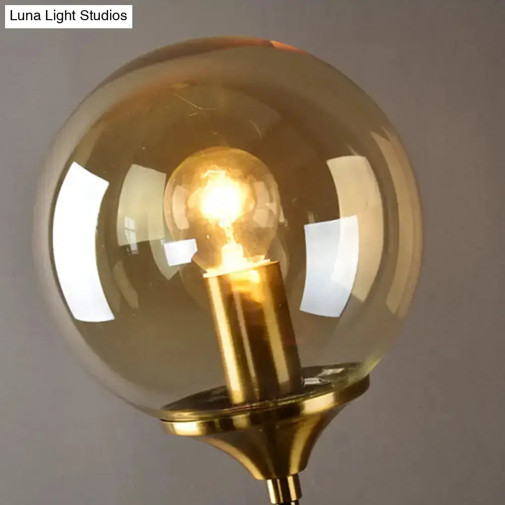 Postmodern Brass Pencil Arm Wall Lamp With Shade