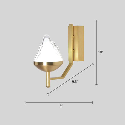 Brass Geometric Glass Sconce with clear glass shade, wall-mount decor by Decorbites on Tampa Home & Garden Store