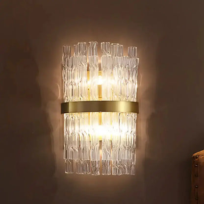 Postmodern crystal brass wall light fixture with clear glass rods Decorbites on Tampa Home & Garden Store