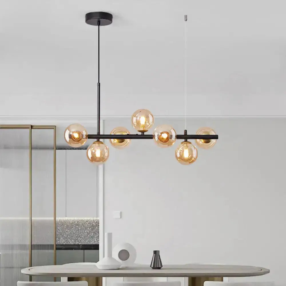 Postmodern glass ball pendant light with brass and frosted glass for kitchen by Decorbites on Tampa Home & Garden Store