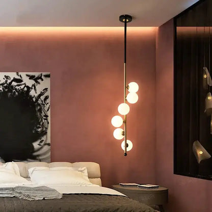 Postmodern Gold and Black Glass Floor Lamp