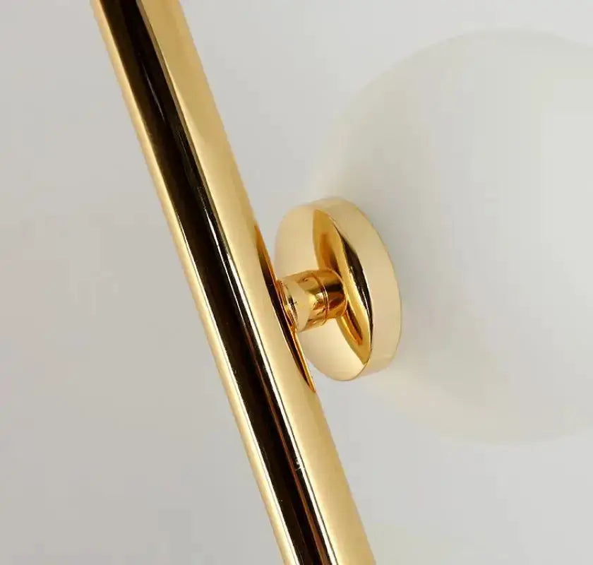 Postmodern Gold and Black Glass Floor Lamp
