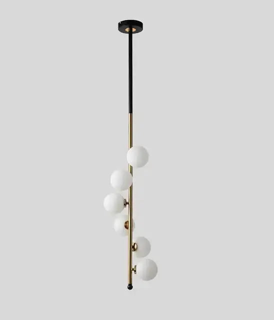 Postmodern Gold and Black Glass Floor Lamp