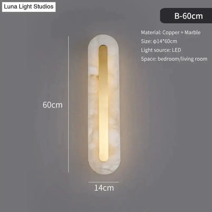 Gold Copper Marble Wall Lamp Living Room