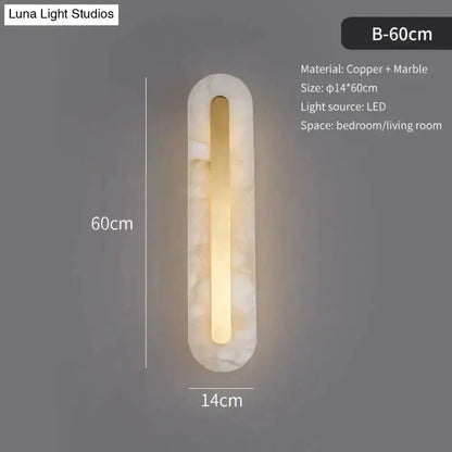 Gold Copper Marble Wall Lamp Living Room