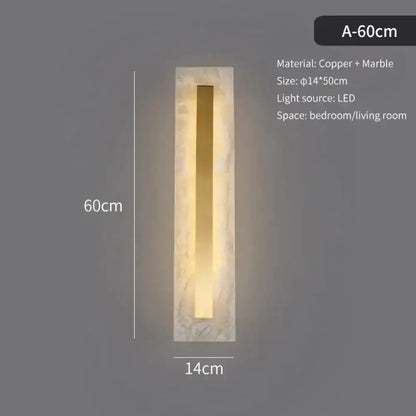 Gold Copper Marble Wall Lamp Living Room