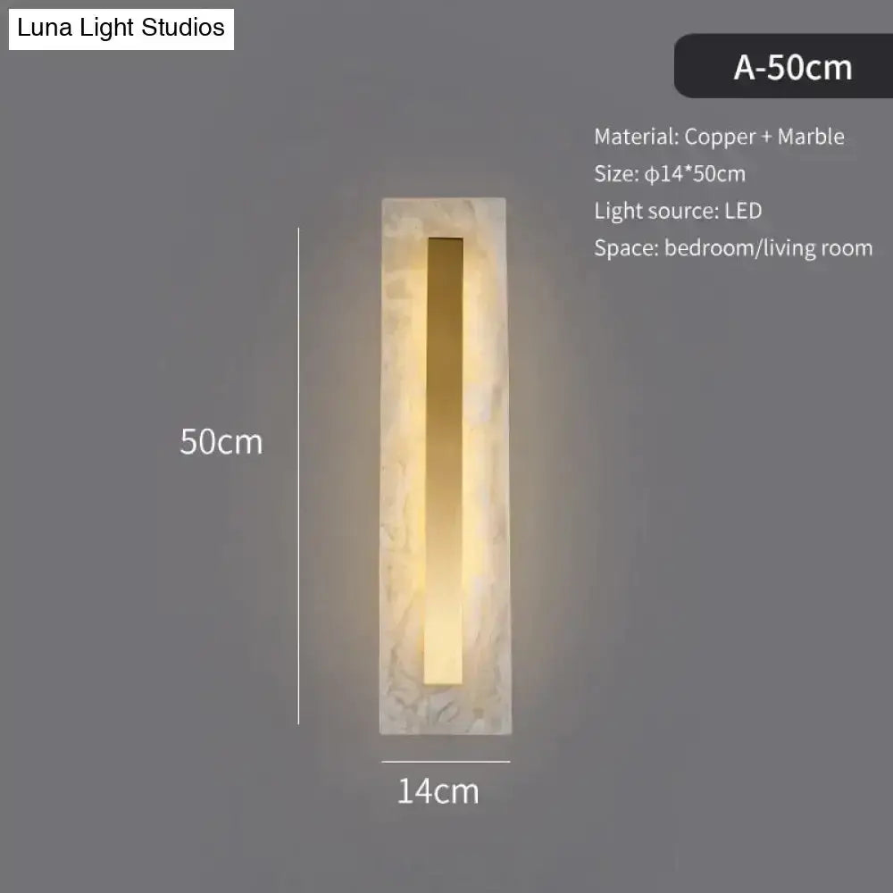 Gold Copper Marble Wall Lamp Living Room