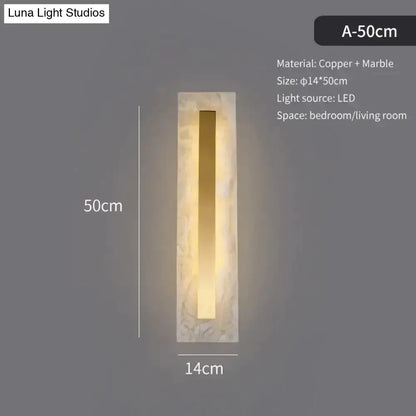 Gold Copper Marble Wall Lamp Living Room