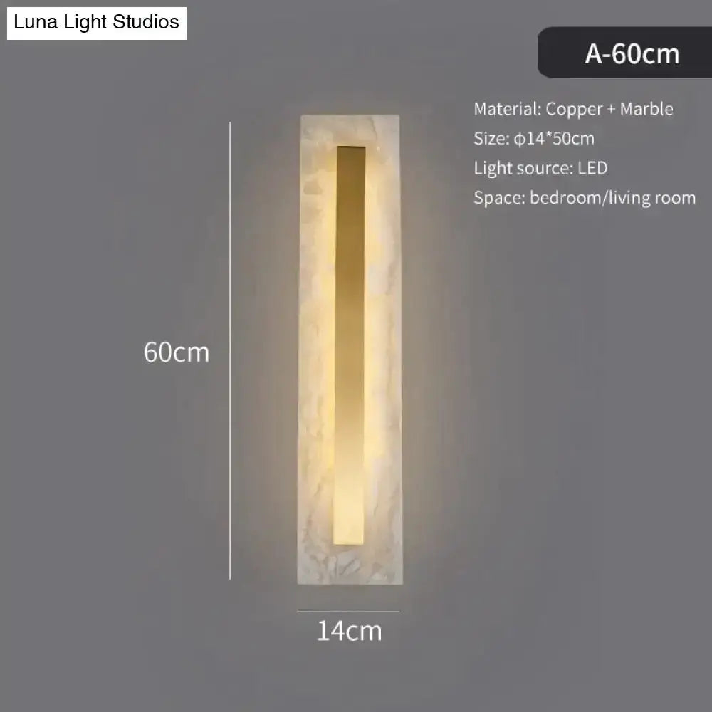 Gold Copper Marble Wall Lamp Living Room