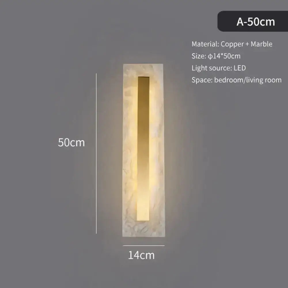 Gold Copper Marble Wall Lamp Living Room