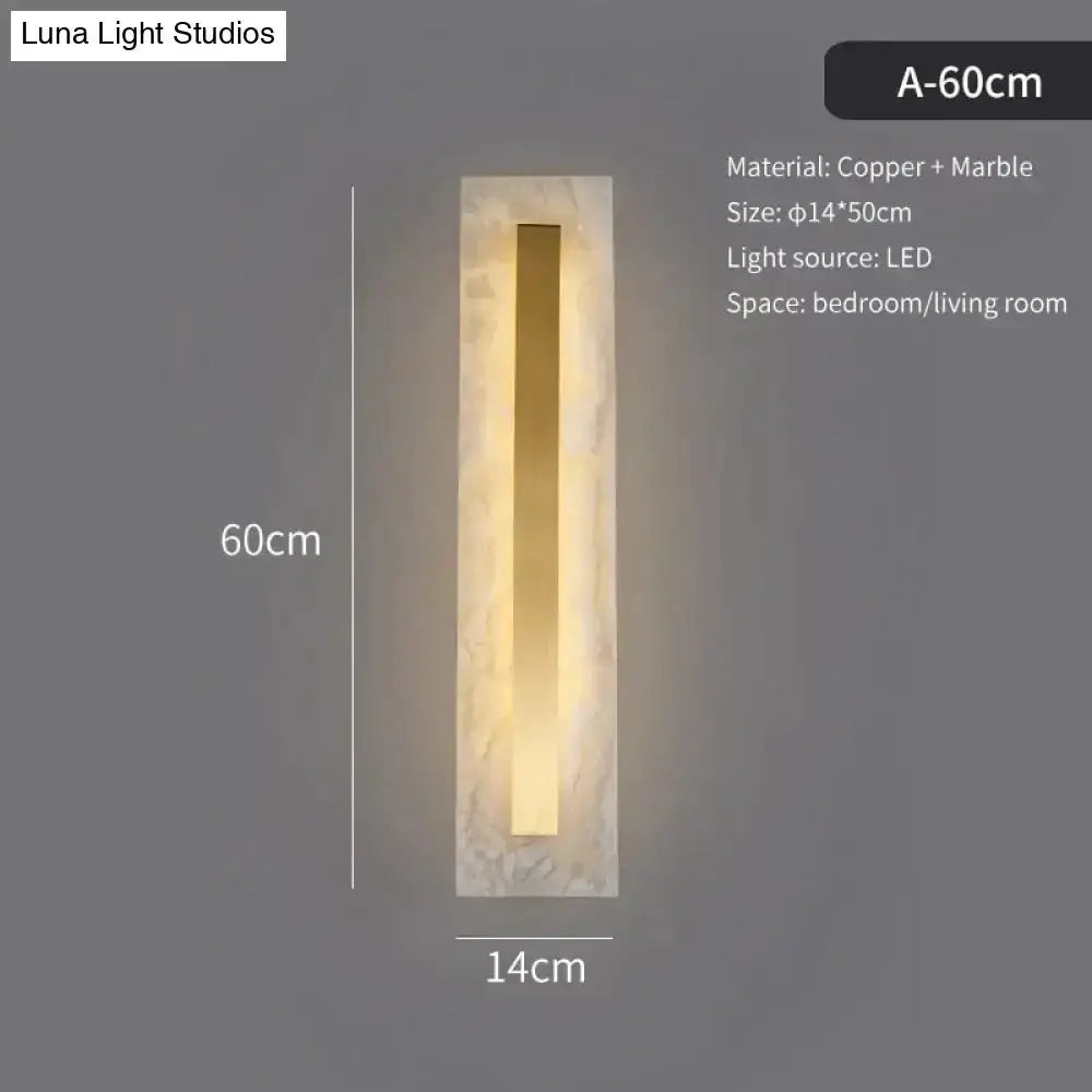 Gold Copper Marble Wall Lamp Living Room