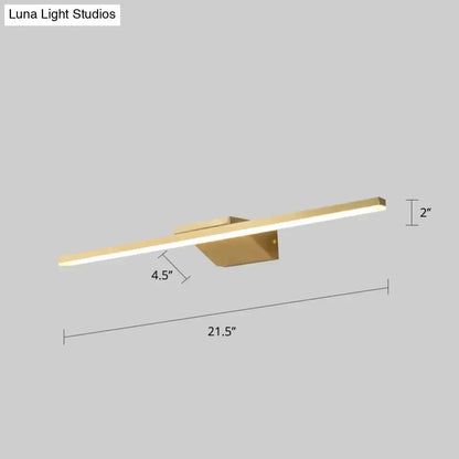 Postmodern Gold Led Sconce Light Acrylic Bathroom