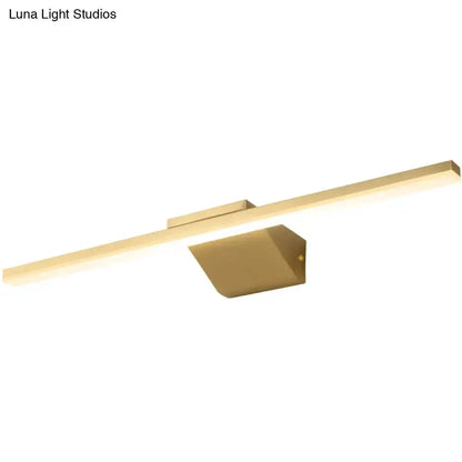 Postmodern Gold Led Sconce Light Acrylic Bathroom