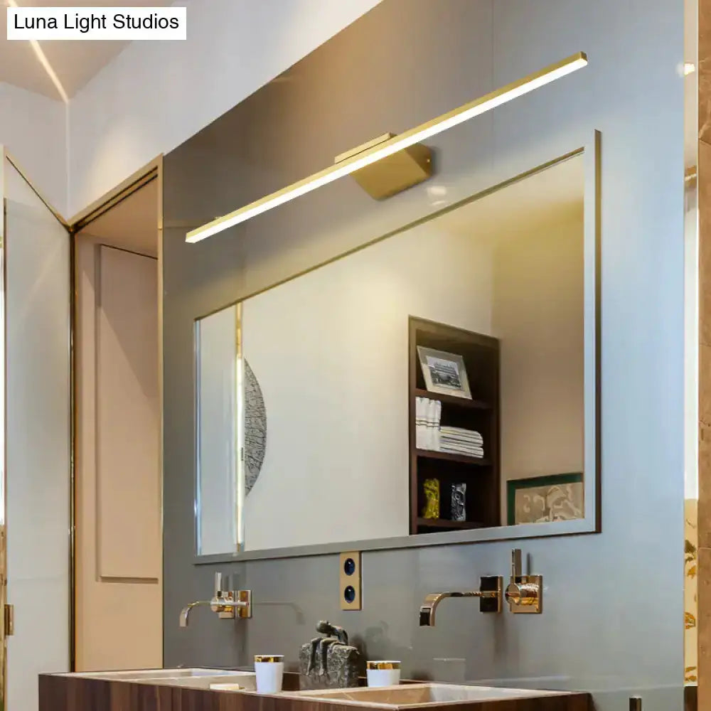 Postmodern Gold Led Sconce Light Acrylic Bathroom