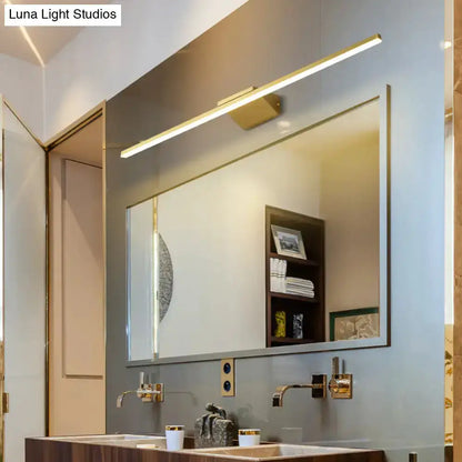 Postmodern Gold Led Sconce Light Acrylic Bathroom
