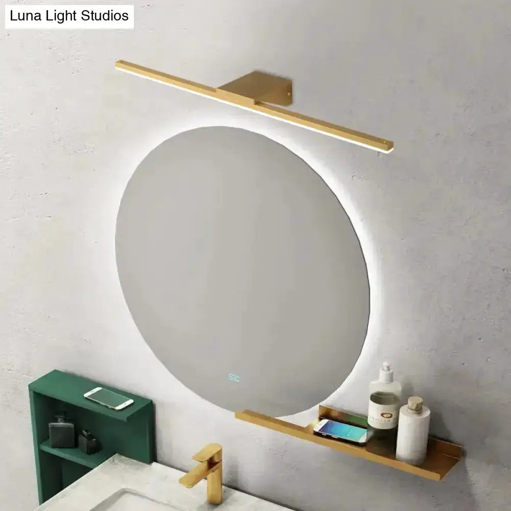 Postmodern Gold Led Sconce Light Acrylic Bathroom