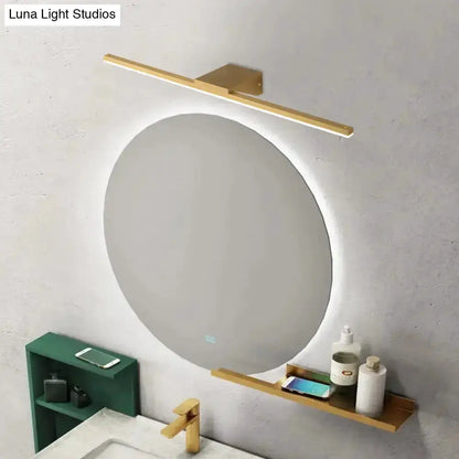 Postmodern Gold Led Sconce Light Acrylic Bathroom