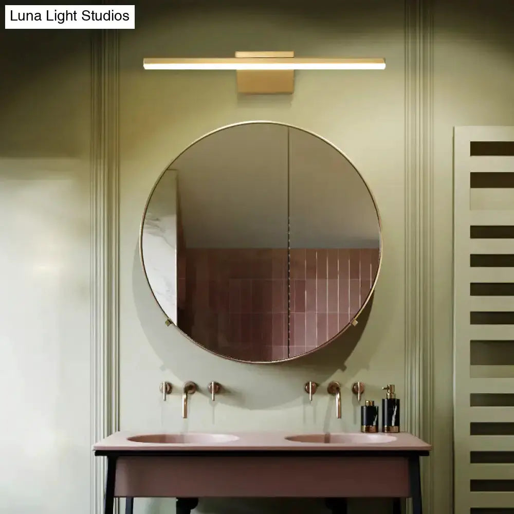 Postmodern Gold Led Sconce Light Acrylic Bathroom