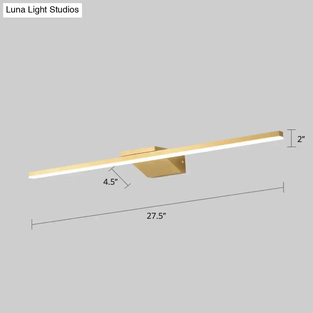 Postmodern Gold Led Sconce Light Acrylic Bathroom