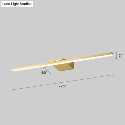 Postmodern Gold Led Sconce Light Acrylic Bathroom