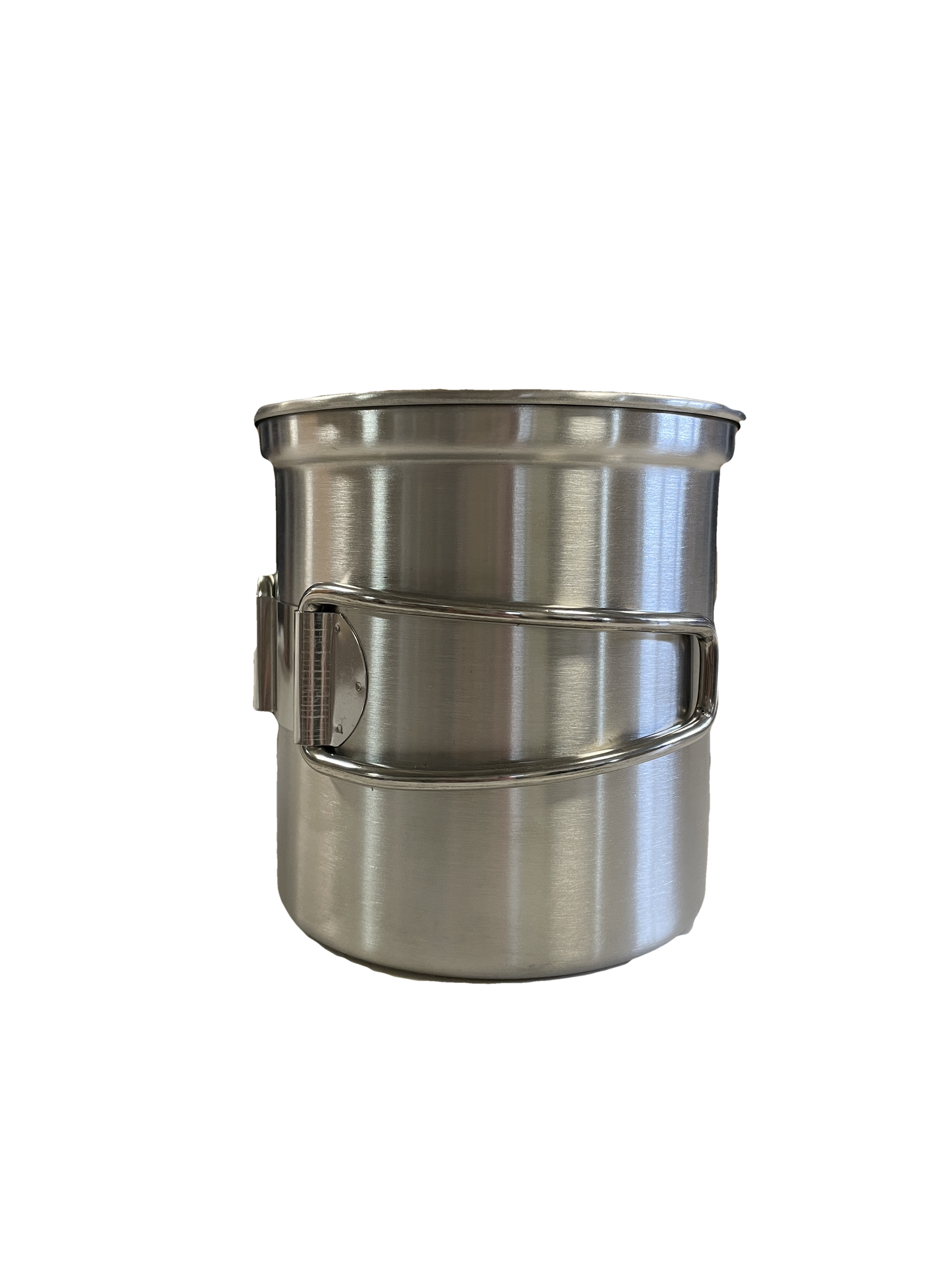 Stainless steel camping pot set by River Country Gear with foldable handle on Tampa Home & Garden Store