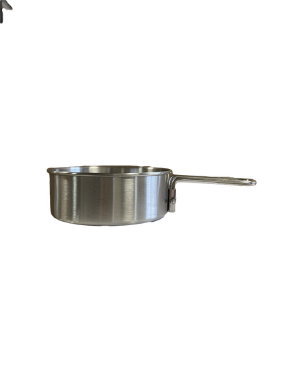 Stainless steel camping pot by River Country Gear with long riveted handle 1pc on Tampa Home & Garden Store