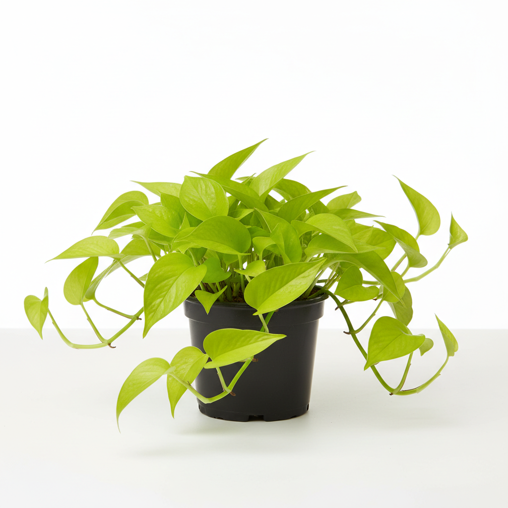 Pothos Neon indoor plant in a black 4-inch nursery pot with bright lime leaves on Tampa Home & Garden Store