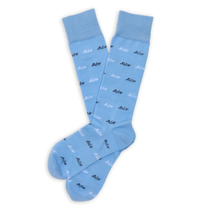 Powder Rebs Dress Socks, blue DeadSoxy licensed college socks, set of 2 on Tampa Home & Garden Store