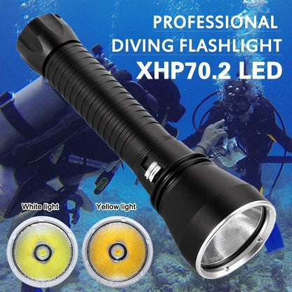 Stevvex ST4LMASS111 black rechargeable dive flashlight with XHP70.2 LED white/yellow light on Tampa Home & Garden Store