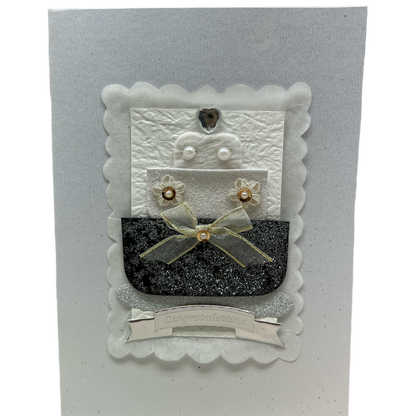 Colección de tarjetas adornadas hechas a mano - Pastel de bodas para el día de la boda