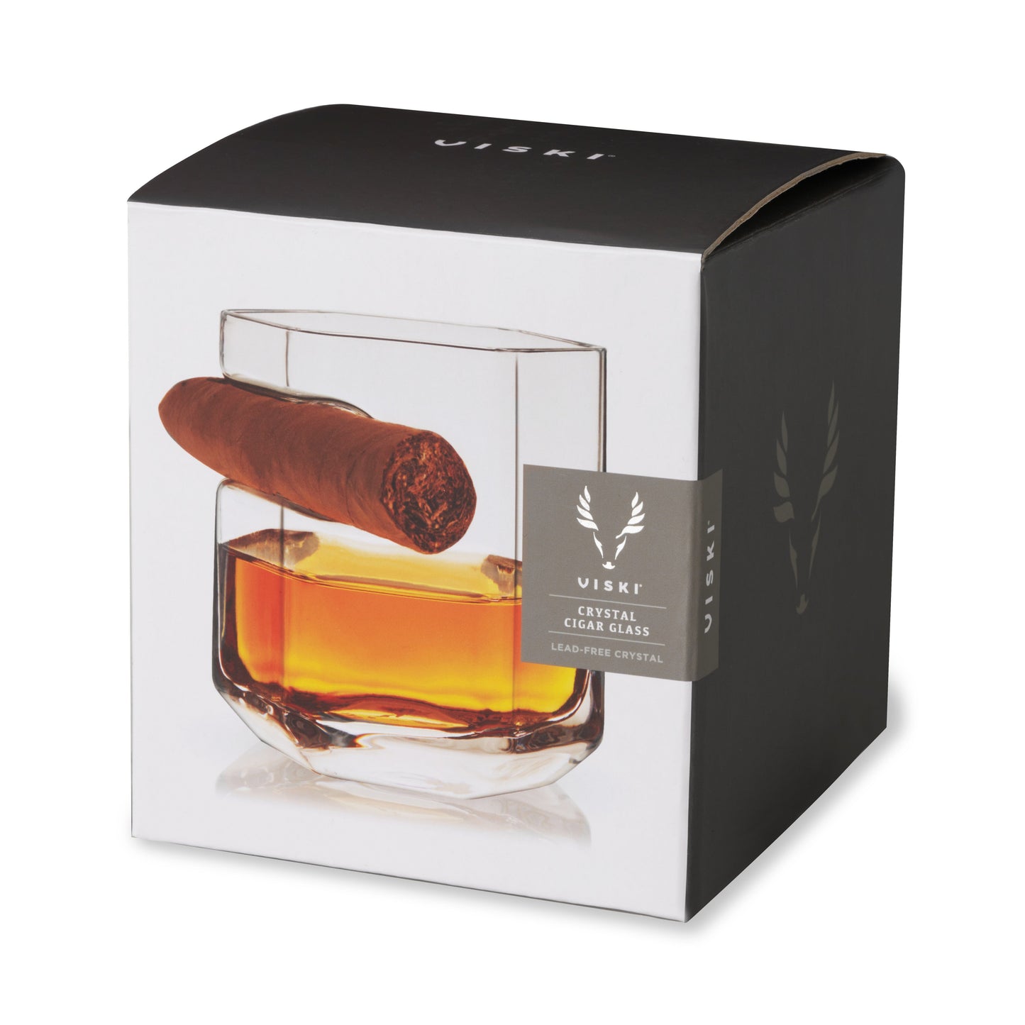 Viski Crystal Cigar and Rocks Tumbler Glass
