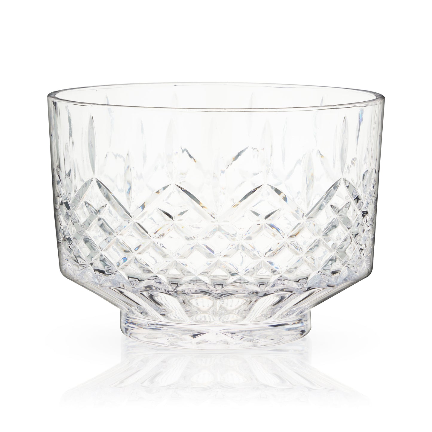 Admiral Cut Crystal Punch Bowl for Home Bar Party