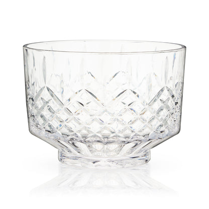 Admiral Cut Crystal Punch Bowl for Home Bar Party