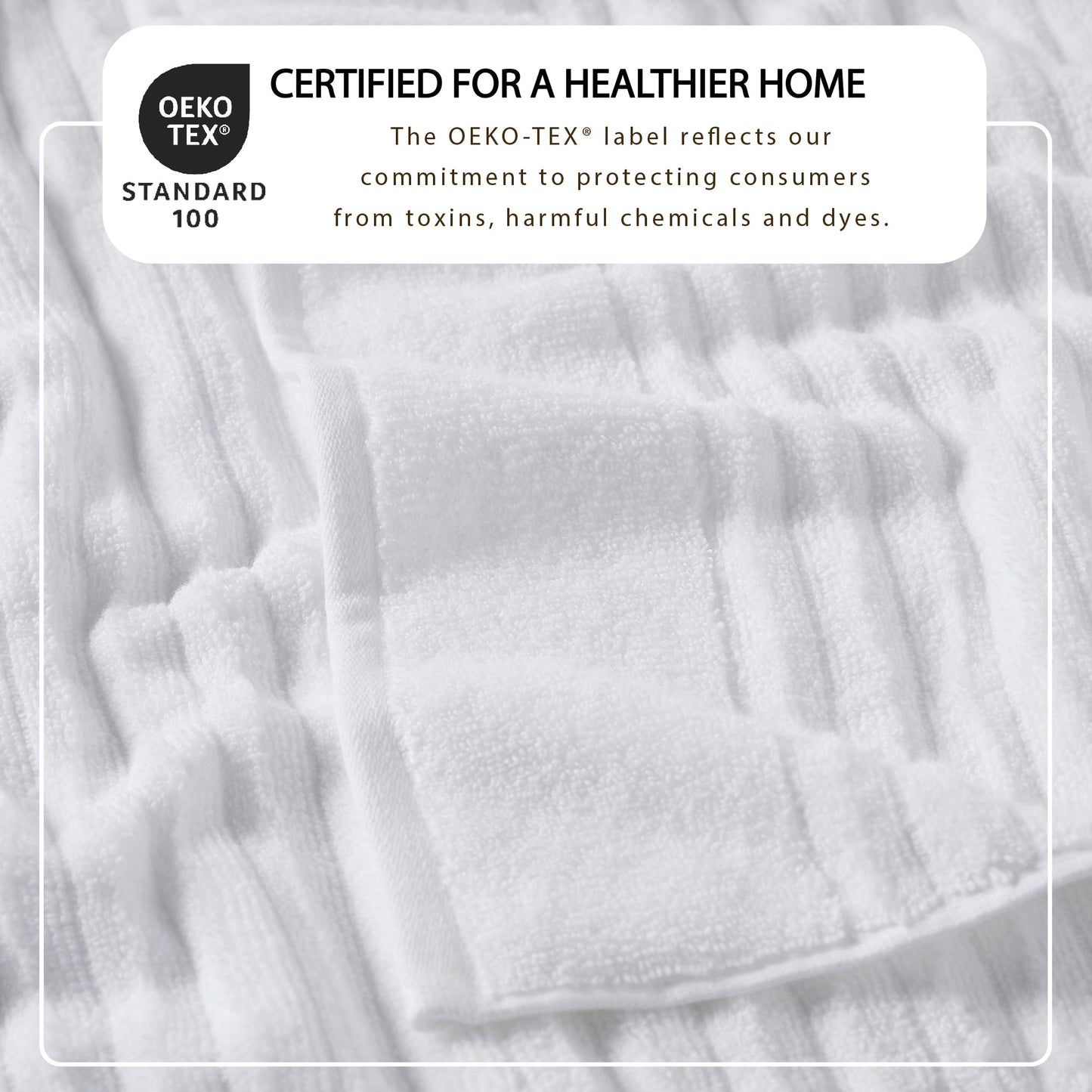 Luxury Combed Cotton and Ribbed Bath Towels