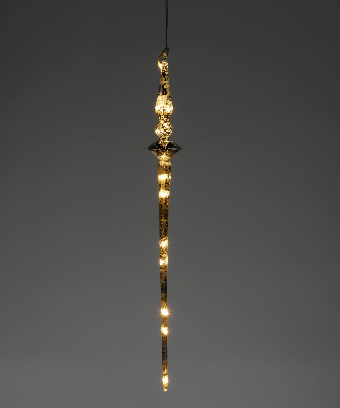 Adorno de carámbano LED de vidrio