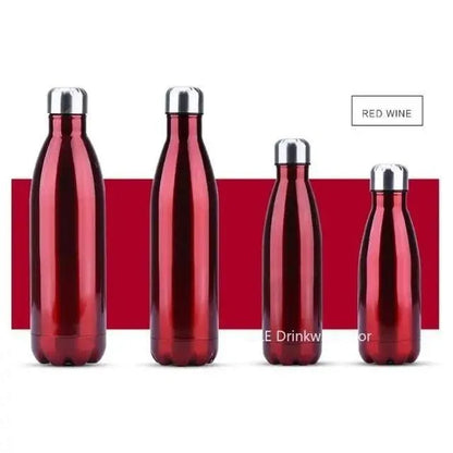 Stevvex red wine water bottle set, double-wall, BPA-free, 350/500/750/1000 ml, four bottles on Tampa Home & Garden Store