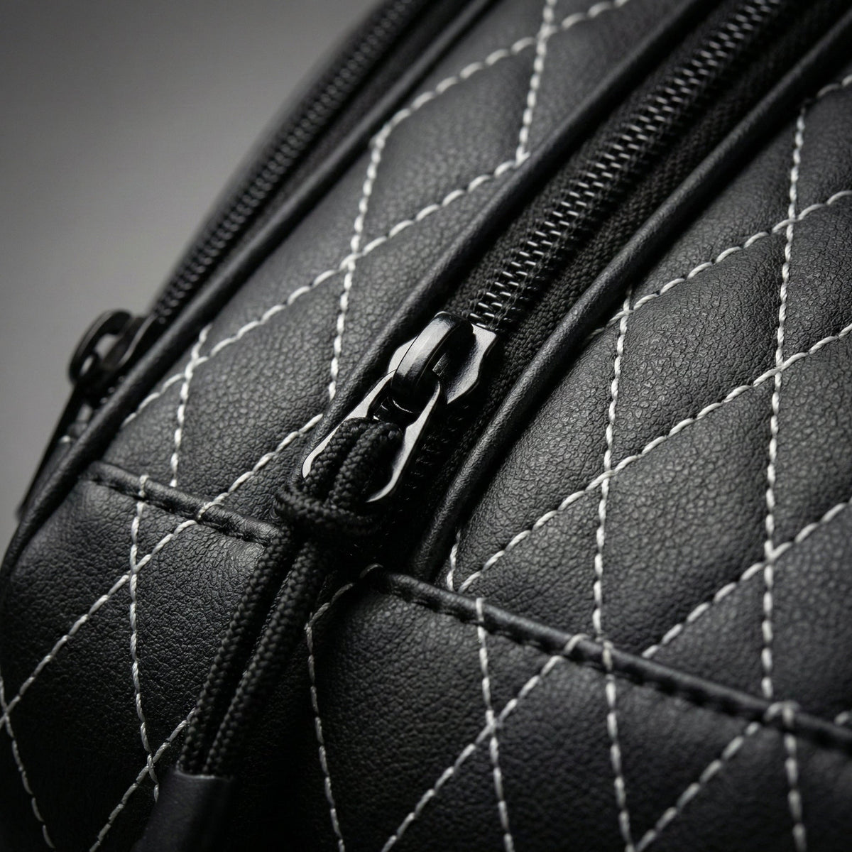 Premium Golf Shoe Bag vented synthetic leather with stitching and zip by Aiming Fluid Golf on Tampa Home & Garden Store