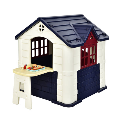 Kid’s Playhouse Pretend Toy House For Boys and Girls 7 Pieces Toy Set-Pink