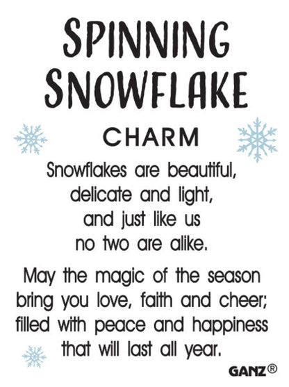 Spinning Snowflake - Pocket Charm - Tampa Home & Garden Store
