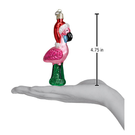 Yard Flamingo Glass Ornament - Tampa Home & Garden Store