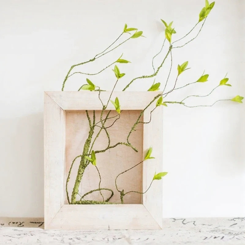 Rustic Botanical Wall Frame planter with pale wood frame and trailing green vines on Tampa Home & Garden Store