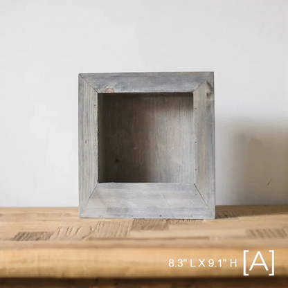 Rustic Botanical Wall Frame planter in weathered gray wood by RusticReach on Tampa Home & Garden Store