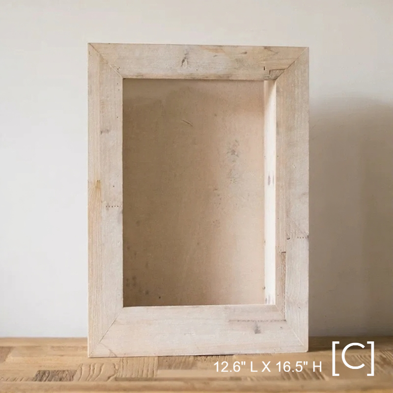 Rustic Botanical Wall Frame weathered whitewashed wood planter frame RusticReach on Tampa Home & Garden Store