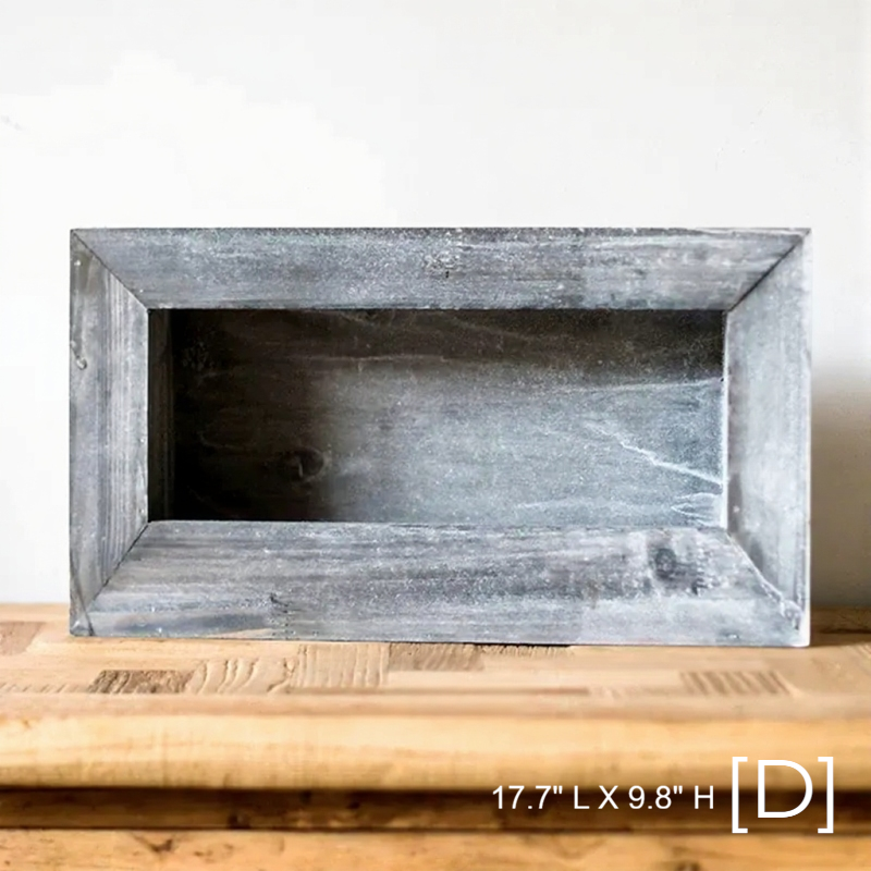 Rustic Botanical Wall Frame by RusticReach in weathered gray wood, rectangular display on Tampa Home & Garden Store