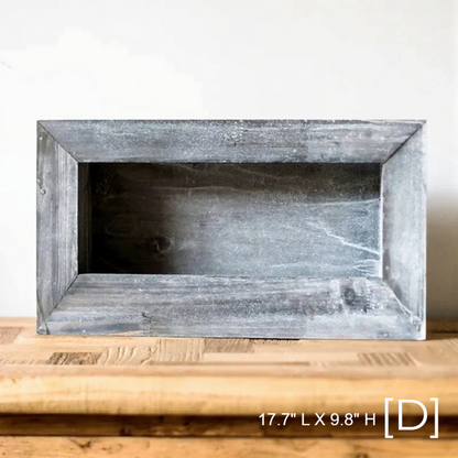 Rustic Botanical Wall Frame by RusticReach in weathered gray wood, rectangular display on Tampa Home & Garden Store